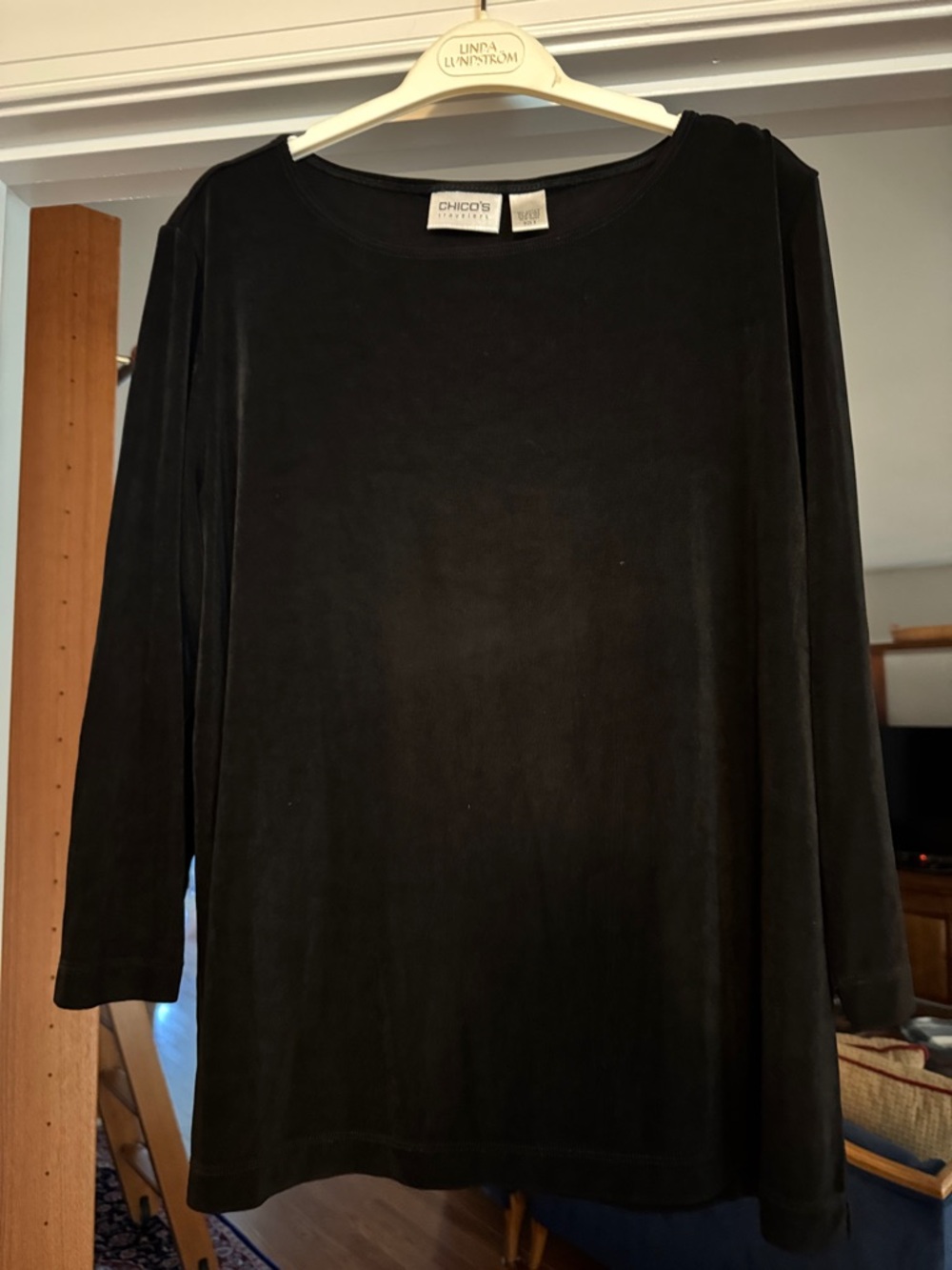 Chico's Black. 3/4 -Sleeve black Tunic